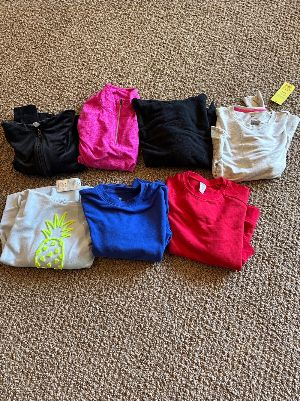 Girls bundle of 7 sweatshirts size 8 various brands and colors some NWT